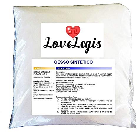 Gesso sintetico ultra resistente atossico extraduro effetto porcellana 1kg idea regalo natale creativo artistico handmade colabile