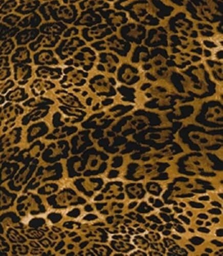 100% Cotton Poplin Fabric - 45/110cm - Dressmaking Sewing Quilting Craft (Animal Print/Jaguar, 1 Metre)