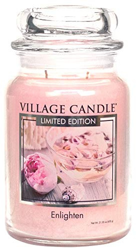 Village Candle Enlighten Apothekerkerze im Glas, groß, 602 ml, Rosa