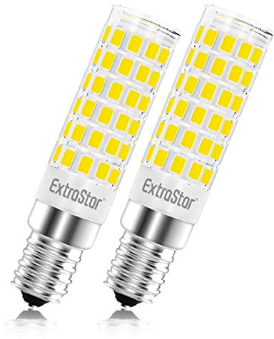 Lampadina LED E14, 5W (equivalenti a 40 W),6500K,luce bianco freddo,base in ceramica, piccola vite non dimmerabile per cappa da cucina,Pacco da 2