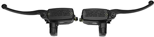 Kupplung Bremshebel, Motorrad Hauptbremszylinderhebel Aluminium Doppel Scheibenbremse Hebel Hydraulische Bremse Kupplungshebel Set Hauptbremszylinder Reservoir 25mm Universal Lenker Zubehör Schwarze