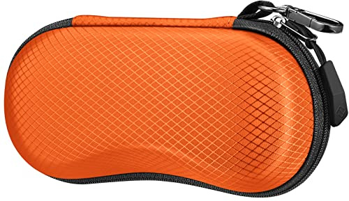 FINTIE Sunglasses Case for Men and Women - Hard Shell Shockproof Sport Glasses Case - Zipper Portable Spectacle Cases with Clip