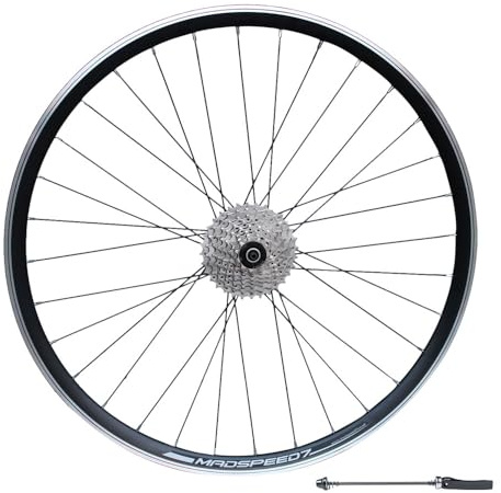 QR 700c (ETRTO 622x15) Road Racing Bike REAR Wheel + 10 Speed Cassette (11-34t) - Sealed Bearing Hub (Very Smooth hub) - Clincher - Lightweight - 32x Black Spokes - Suitable for rim brakes only