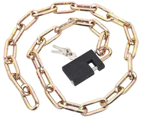 GOOHOCHY Lucchetto Catena Per Bicicletta in Ferro Lucchetto Di Sicurezza Resistente All Usura Portatile Con Due Chiavi