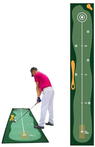 Tappetino da allenamento per putting da golf – tappetino da putting verde, tappetino da allenamento per putting da golf | tappetino da golf verde per interni con borsa portabl