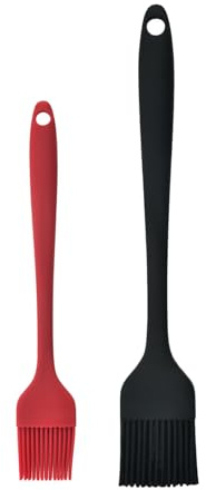 SDKZBFC 2 Pcs Pinceles de repostería Pincel Cocina, BBQ Pincel Brocha Cocina Pincel Silicona Cocina para Barbacoas Esparcir Aceite, Mantequilla, Salsa, Marinados Barbacoa, Hornear