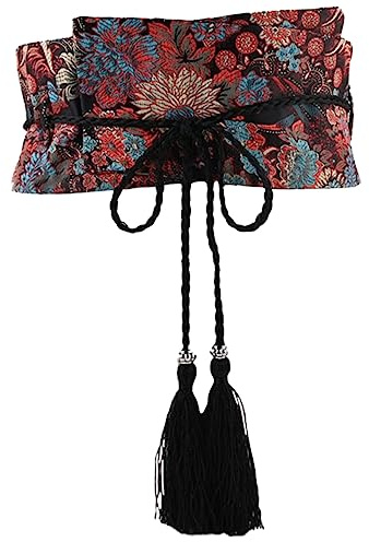 Healeved Cintura Larga Floreale Per Abiti Da Donna Hanfu Nappe, Fascia in Vita Stile Antico Adatta Per Occasioni Culturali e Feste Elegantemente Raffinata