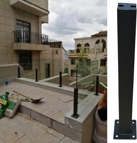 Colonna di vetro in lega di alluminio-magnesio per scale e balconi, guardavia senza perforazione con design semplice della posta d'angolo, soluzione di sicurezza elegante