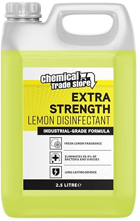 Chemical Trade Store Lemon Disinfectant 2.5L Multi-Surface Cleaner | Kills 99.9% of Bacteria, Fresh Lemon Scent, Household & Commercial Use, Floor Cleaning Liquid