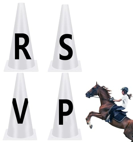 Koner för hästdressyr | Dressyr markörset, stapelbara sportträningskoner med bokstäver tävlingsmarkörer för ridningsevenemang