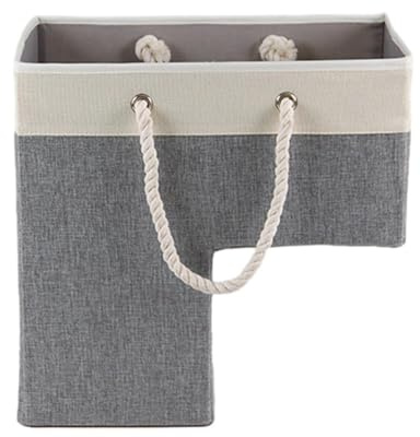 Uti - Cesta plegable en forma de L – Peldaño de fieltro, 41 x 26 x 41 cm, organizador para cestas para escaleras, contenedor para peldaños | Panel con asas de fieltro incluido, soporte de gran