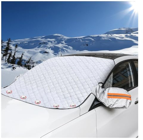 QYETRGF Couverture Pare Brise Voiture, pour Renault Twingo 3 (III) I 2014-2024 Protection Pare Brise Hiver Protege Pare Brise Givre Magnétique Repliable