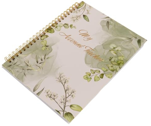 jojofuny Business Personal Finance Register Book – Checkbook Ledger for Bank Transactions – Budget Notebook Planner with Vine Design for Small Business and Personal Accounting Records
