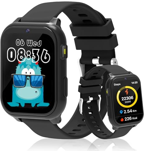 Smartwatch Bambini, 1.83 Fitness Tracker Contapassi 18 Giochi Fotocamera