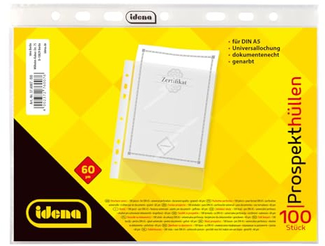 Idena, brochure Covers, DIN4, 10010 DIN A5, 100 Item, Grained