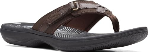 Clarks Women's Breeze Sea Flip-Flop Dark Brown Limited Edition Black 7 M US