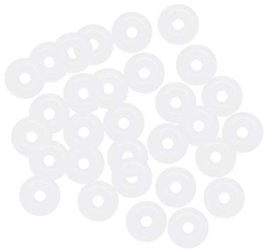sourcing map Packung mit 30 Silikon O-Ringe 4mm OD 1mm ID 1.5mm Breite VMQ Dichtung für Kompressorventile Rohrreparatur Weiß