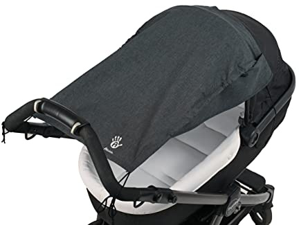 Altabebe AL7013-34 Sonnensegel Lifeline mit Seitenschutz für Kinderwagen/Buggys, schwarz