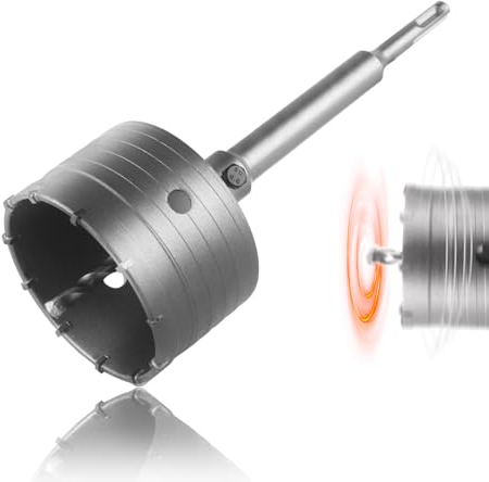 Sierra Corona Perforadora Hormigon 95mm en Ceco con Adaptador SDS Plus Broca para Cemento Ladrillo Piedra Pared