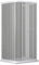 Dreiseitig faltbare PVC-Duschkabine, zentraler Eingang - 70x70x70