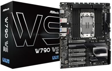 ASRock E-ATX 90-MXBP30-A0UAYZ W790 WS R2 Motherboard, Sockel 4677, Intel W790 Chipsatz, 2048 GB max. RAM, DDR5, 6800 MHz, 8 Steckplätze, 2x USB 3.2, 4x PCIe 5.0, 1x PCIe 4.0, 8x SATA600, 4x M.2