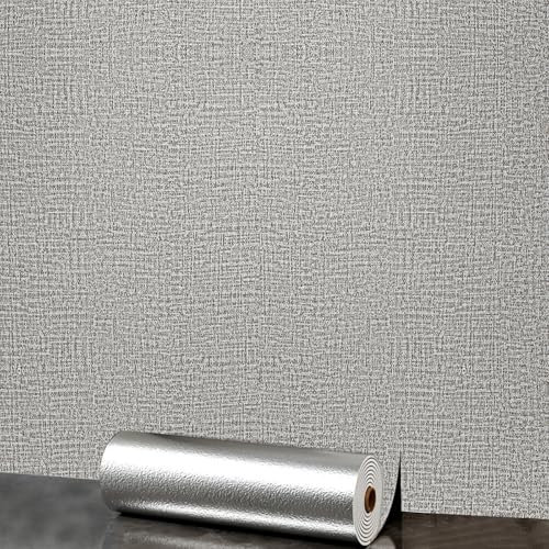 Anttyscar 3mm Thick Grey Textured Self-Adhesive Thermal Insulation Wallpaper 3D Wall Insulation Panels Thermal Peel and Stick Textured Wallpaper for Living Rooms Kitchen Kid Bedroom Ceiling Bathroom
