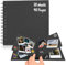 Album Scrapbook DIY, 17 x 17 cm Album Fotos, 20 Hojas (40 páginas) Negro Spiral Scrapbooking, para Boda, Viajes, Temporada de Graduación (Negro)