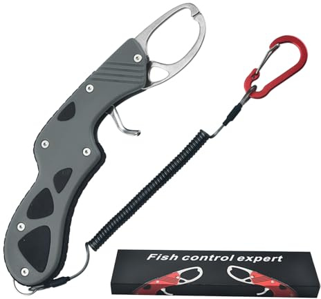 Générique Fiskgrepp, rostfritt stål fiskeverktyg för fiske, 8,94 x 3 tum Non-Slip Comfortable Handle, Resistent design för fiskare, granne, farfar, pojkvän, fiskeutrustning