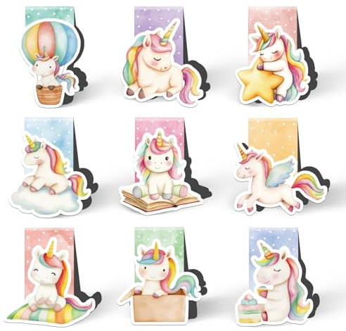Magnetic Bookmarks Children Girls, Unicorn Gifts for Girls, Reading Aid Children, Filling Advent Calendar Girls, Santa Gifts Girls, Secret Santa Gift, Christmas Gifts for Girls