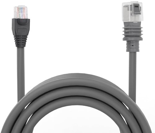 Cocoarm Ethernet-kabel, Vattentät, Väderbeständig, Stötbeständig, 1200Mbps Höghastighetsinternetkabel med Skyddande ändlock för Mini Dish Router Modem (33ft/10m)