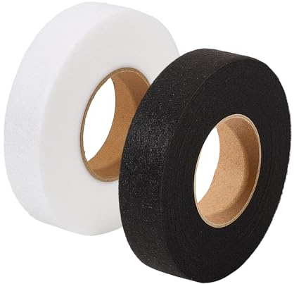letsinstyle 2 Rotolo di Nastro per Orlare Stirabile, Nastro Biadesivo in Tessuto Senza Cuciture da 1 Pollice X 140 Iarde, Nastro per Riparazioni Stitch Witchery Tape per Tende, Pantaloni e Vestiti