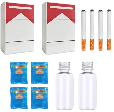 4pcs Bubble Cigarettes Blowing Stress Relief Toys Bubble Wand Mini Bubble Blower Fake Realistic with Bubble Solution for Adults Birthday Party Funny Gifts