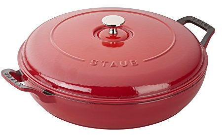 Staub 13003006 Braiser, Cast Iron, Cherry