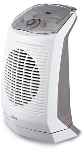 bimar HF201 Termoventilatore Elettrico Portatile, Bagno, stufetta elettrica Basso consumo, Scaldino, Timer 24h, Aria Calda, Silenzioso, Riscaldamento Ambiente, Tripla Sicurezza