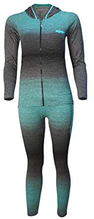 3 PC Ladies Gym Suit Hooded TOP, Vest, Legging, Sport Yoga Workout Fitness WEAR (UK Size M/L (12-14), Teal Design#3)