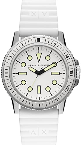 Armani Exchange Watch For Men, Quartz Movement and 42mm Case Size with Stainless steel, Leather or Silicone strap