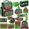 Goldkids 14-teilig Set Schulranzen Ranzen Federmappe Sporttasche Gürteltasche Geldbeutel Turnbeutel Brotdose Trinkflasche Schürze Sammelmappe Tischunterlage Malkoffer Schlamperrolle Junge 1. klasse