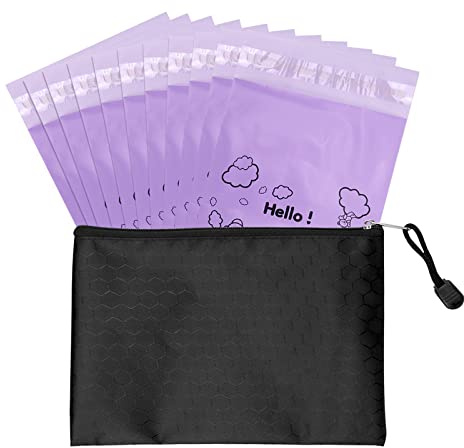 Xuezoioy Purple Opaque Feminine Hygiene Disposal Bags - Pack of 100,