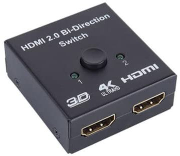 VOANZO HDMI Switch Bidirectional HDMI Splitter 2 in 1 Out Or 1 in2 Out Support 4K 3D HD 1080P for PS4 PS3 Xbox Blu-Ray Player DVD HDTV