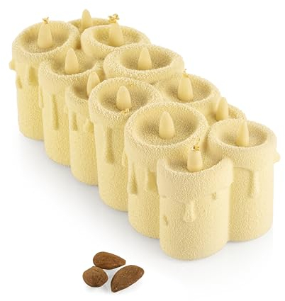 silikomart | Moule en Silicone BÛCHE LUMIÉRE, antiadhésif, Lot de 1 Moule, Design 3D, 219 x 89 mm, h 75 mm, Volume 1,08 l, Made in Italy