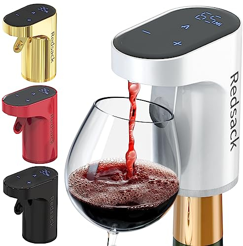 Redsack Elektrischer Wein-Dekanter, Luftsprudler, Spender, Ausgießer, Whisky-Likör-Pumpe, lustig, einzigartig, Geburtstagsgeschenk, Männer, Frauen, Mutter, Vater, Chef, Bruder, Ehemann (Weiß)