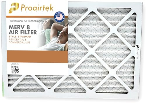 Proairtek AF14201M08SWH Model 14x20x1 Air Filter, MERV 8; Ideal for Anyone Wanting Clean, Crisp Air in Their Home