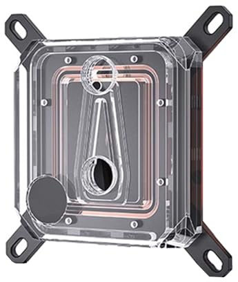 Uso de bloque de agua de CPU para Intel Socket LGA 1700 1800 1200 115X 2011 2066, enfriador líquido CPU bloque de agua radiador base de cobre 5V (RBW)