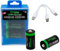 PATONA LR14 Baby C Batterie USB-C (confezione da 2), 1,5 V/3,45 Wh, 2300 mAh, ricaricabili tramite USB-C (550 mA), cavo di ricarica USB-C con 2 porte – 1411