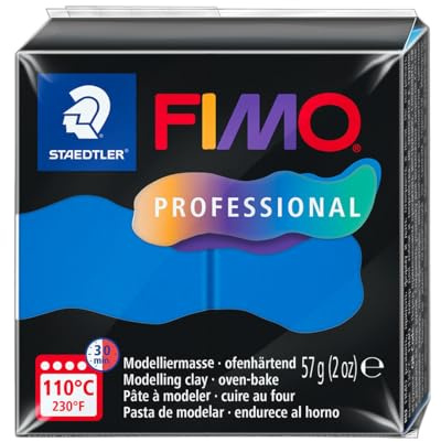 STAEDTLER 8040-300 ST, modelleringsmassa Fimo Prof 57 g blå, standard