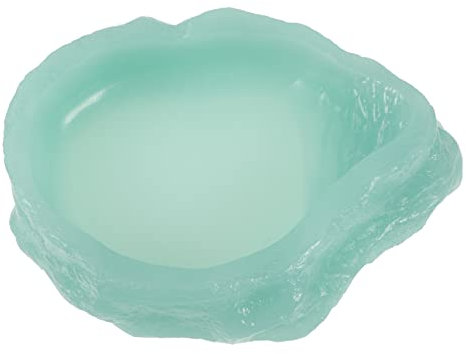 TOYANDONA Reptilien Wasserschale Futterschale Harz Glatt Leuchtend Dunkel Reinigung Sicher Klein Haustier Terrarien Chinchilla Wurm Napf