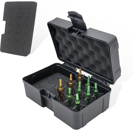 Wamlet Broadhead Box Storage Broad Heads Case Outdoor Arrow Tips Organizer for Compound Bow and Crossbow Accessories - Holds 18pcs Broadheads(Case Only)