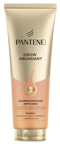 Pantene Grow Abundant Acondicionador Anticaída 250ml para Cabello Fino y Débil. Hace que el Cabello Sea 5 Veces Más Fuerte y Aumenta su Resistencia. Con 1500 mg de Complejo Pro-Vitamina + Aminoácidos