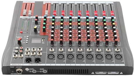 DJ-kontroller, 8-kanals ljudmixerkonsol, Professionell DJ-ljudmixer, 8-kanals DJ-mixerkonsol