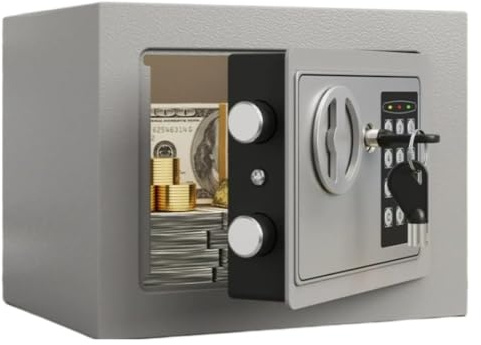 Säkerhetsskåp i skåpstil, Office Smart Home Bedside Garderob Lösenordsnyckelskåp(Gray)